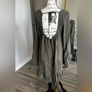 Coveted Clothing Forest Green Long Sleeve Dress